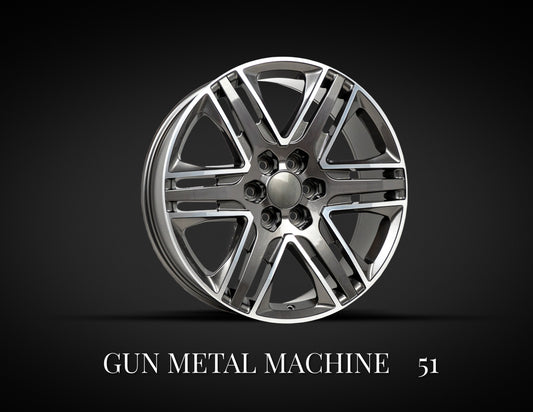 Chevrolet Truck 51  Gun Metal Machine  Replica Wheel